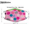 BVKWNTSA Reusable Respirator Face Mask with Filter - Crazy Pink Polka Dots Printed Breathable Cotton Dust/Paint Safety Cover, Adjustable Ear Straps & Nose Wire view 2