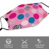 BVKWNTSA Reusable Respirator Face Mask with Filter - Crazy Pink Polka Dots Printed Breathable Cotton Dust/Paint Safety Cover, Adjustable Ear Straps & Nose Wire view 3