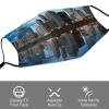 BVKWNTSA Reusable Respirator Face Mask with Filter - Chicago Reflected Printed Breathable Cotton Dust/Paint Safety Cover, Adjustable Ear Straps & Nose Wire view 3