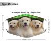 BVKWNTSA Reusable Respirator Face Mask with Filter - Golden Retriever Puppies Printed Breathable Cotton Dust/Paint Safety Cover, Adjustable Ear Straps & Nose Wire view 2