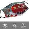 BVKWNTSA Reusable Respirator Face Mask with Filter - Christmas Red Camper Printed Breathable Cotton Dust/Paint Safety Cover, Adjustable Ear Straps & Nose Wire view 3