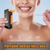 Floss Pick Dispenser - Refillable Flossing Box, Interdental Pick Holder, Smart Mouth Care Organizer, Compact Hygiene Case | with 10 Floss Picks for Travel Bag Home Bathroom and Personal Cl view 2
