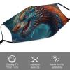 BVKWNTSA Reusable Respirator Face Mask with Filter - Dragon Art Printed Breathable Cotton Dust/Paint Safety Cover, Adjustable Ear Straps & Nose Wire view 3