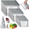 30Pcs Reusable Aluminum Foil Sealable Storage Bags, Stand Up Foil Sealable Freezer Bags with Label and Zip Lock, Aluminum Foil Bags for Food, Vegetable, Fruit, Meat, Bread (S+M+L) view 1