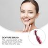 PHENOFICE 3pcs Double-Head Denture Cleaning Brush Hard Bristles Ergonomic Non-Slip Handle for False Teeth and Retainer Care Angled Heads view 3