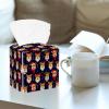 2 pack Christmas Dog Snowflake Tissue Box Cover Leather Tissue Holder Facial Tissue Case Paper Organizer for Bathroom, Vanity Countertop, Tabletop, Car view 2