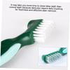 BETOOKY 3pcs Double-Ended Denture Brush False Teeth Brush Hard Bristles for Travel Denture Cleaning for Daily Use and Plaque Removal view 3