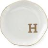 QXDZSW Initials Ring Dish Jewery Tray with A-Z Gifts Wedding Engagement Women Friends sister Ceramic White view 1