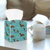 2 pack Brown Dachshund Dog Blue Tissue Box Cover, 5x5x5in view 2