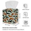 2 pack Brown Dachshund Dog Blue Tissue Box Cover, 5x5x5in view 3