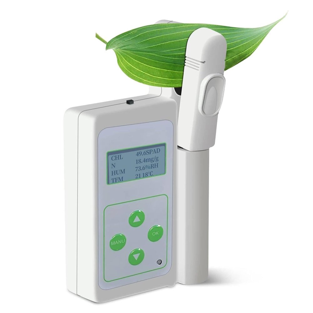 Handheld Chlorophyll Tester for Plants, Plant Nutrient Testing, Portable Chlorophyll Meter, Handheld Chlorophyll Analyzer with 2GB Data Storage, for Chlorophyll/Nitrogen/Temperature/Humidity Measure