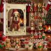 Christmas | 2D Acrylic Flat Dog Ornaments, 24 Day Countdown Pendants to Christmas | For Home, Office, School, Living Room, Bedroom, Terrace, Garden, Yard view 2