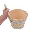 FUNOMOCYA Wooden Sauna Bucket and Ladle Home Sauna Barrel Water Dipper Spoon for Steam Rooms Spa Relaxation Bathing and Shower Use with Lightweight Design and Elegant Rustic Style view 4