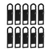 10pcs Metal Zipper Pulls Replacement Tabs Quick Fix DIY Sewing Parts for Use On Clothing and Wallets(Black) view 1
