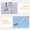 COLLBATH Long-Handled White Soft Bristle Cleaning Brush for Shoes and Laundry, Household Washing Brush for Bathroom and Floor Cleaning view 2