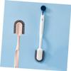 COLLBATH Long-Handled White Soft Bristle Cleaning Brush for Shoes and Laundry, Household Washing Brush for Bathroom and Floor Cleaning view 3