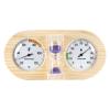 Alasum Dual Dial Sauna Thermometer & Hygrometer With 15 Minute Wood Sand Timer - Precise Indoor Sauna Room Temp Humidity Monitor - Steam Room Accessory For Home And Spa view 1