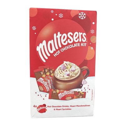 Malteser Hot Chocolate Kit, Single-Serve Sachets, Malt and Chocolate Flavour, 136g, Christmas, Treat, Gift, Mothersday, Valentines, Easter