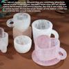 ICXLPMC Nature Crystal Coffee Cup,Dream Amethyst Tea, Clear Quartz with Handle, Multi Colored Mugs Elegant Gift for Home Office, Crafts,White view 2