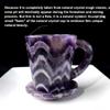 ICXLPMC Nature Crystal Coffee Cup,Dream Amethyst Tea, Clear Quartz with Handle, Multi Colored Mugs Elegant Gift for Home Office, Crafts,White view 4