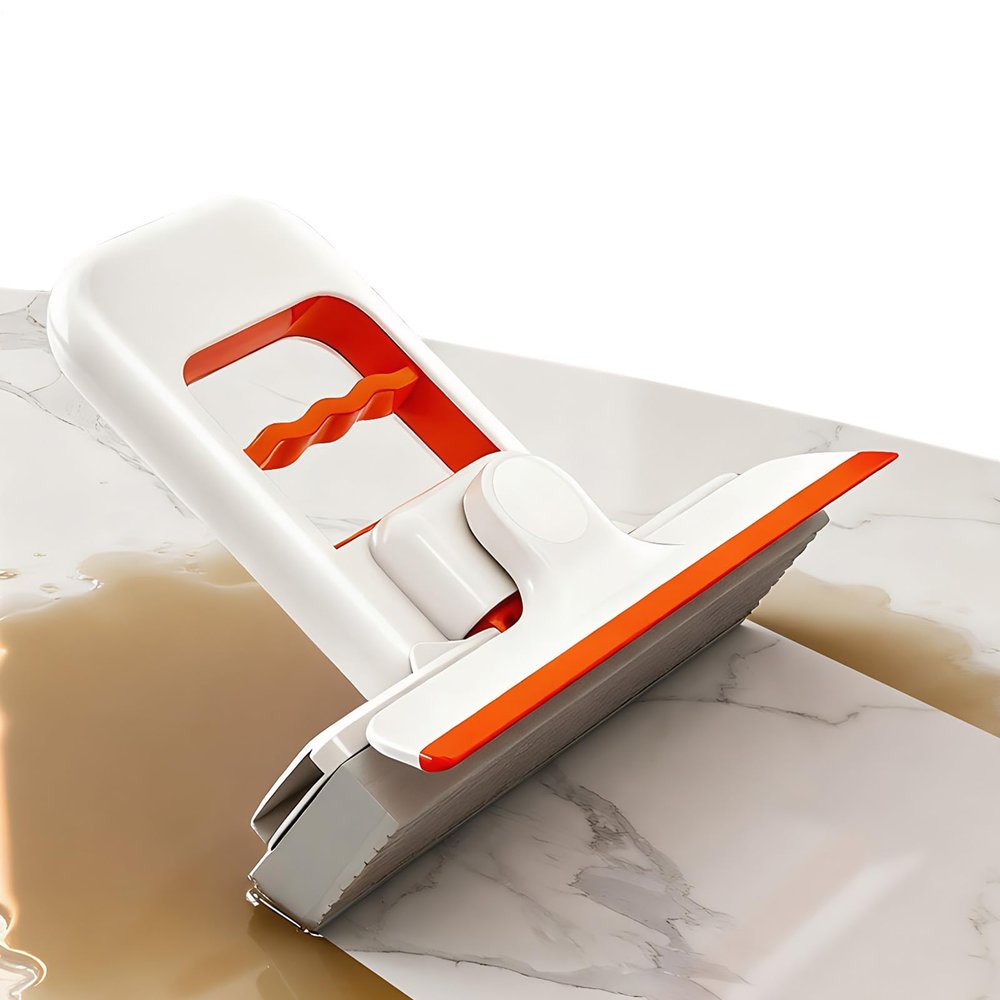 Protoence Mini Desktop Mop | Foldable Household Cleaner Tool - Self-Squeezing Mini Mop - for Kitchen Bathroom Living Room Window Car Interior Desks Counter Glass
