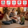 H-Line Christmas Hamper Basket Round Wicker Gift Hampers Santa Style Split Willow Basket with Faux Fur Edging Make Your Own Hamper Kit with Cellophane Wood Shred Bow Set for Christmas (Oval, Small) view 4