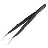 HUIOP Elbow Tweezers 100%, ESD15 Anti Static Stainless Steel Tweezers Set with Curved Nose Design, for Precise Operation in Tight Spaces