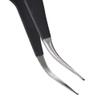 HUIOP Elbow Tweezers 100%, ESD15 Anti Static Stainless Steel Tweezers Set with Curved Nose Design, for Precise Operation in Tight Spaces view 2