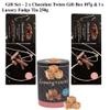 Christmas 3-Mixed Chocolate Gift Set 2 x Chocolate Twists Gift Box 107g & 1 x Luxury Fudge Tin 250g Festive Treats Perfect Stocking Filler view 2