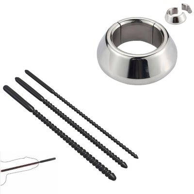 Men's Stainless Steel Metal Endurance Exercise Ring (UKS2) (Set)