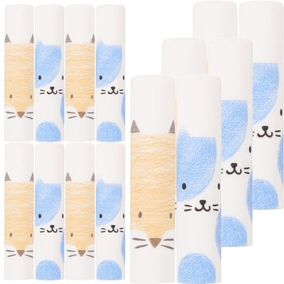 Veemoon 18Pcs Plastic Pencil Caps and Extenders Pencil Tip Covers Protectors for Classroom and Stationery Supplies Cute Cartoon Design Protective Caps