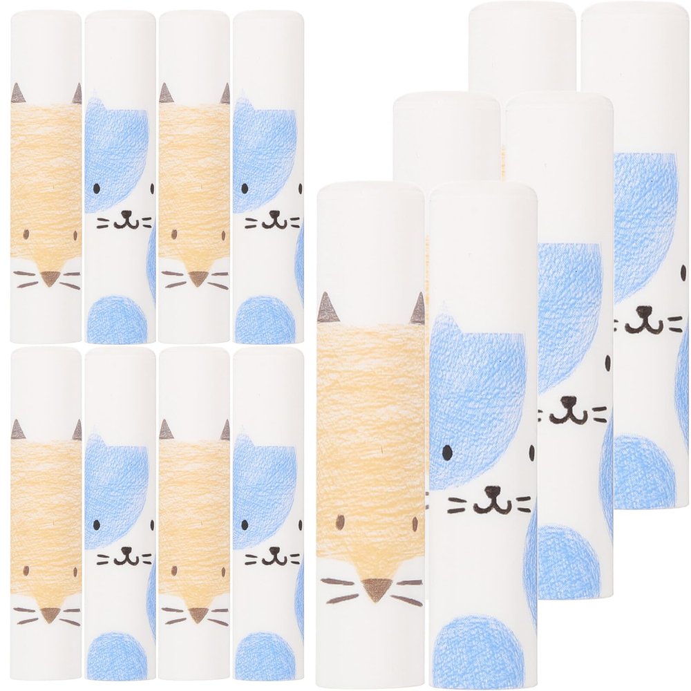 Veemoon 18Pcs Plastic Pencil Caps and Extenders Pencil Tip Covers Protectors for Classroom and Stationery Supplies Cute Cartoon Design Protective Caps