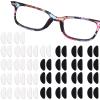 30 Pairs Eyeglasses Nose Pads Anti-Slip Soft Glasses Nose Pad Replacement Silicone Adhesive Transparent Eyeglass Noses Pads for Full Plastic Frames (Clear+Black 1.0mm) view 1