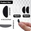 30 Pairs Eyeglasses Nose Pads Anti-Slip Soft Glasses Nose Pad Replacement Silicone Adhesive Transparent Eyeglass Noses Pads for Full Plastic Frames (Clear+Black 1.0mm) view 3