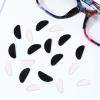 30 Pairs Eyeglasses Nose Pads Anti-Slip Soft Glasses Nose Pad Replacement Silicone Adhesive Transparent Eyeglass Noses Pads for Full Plastic Frames (Clear+Black 1.0mm) view 4