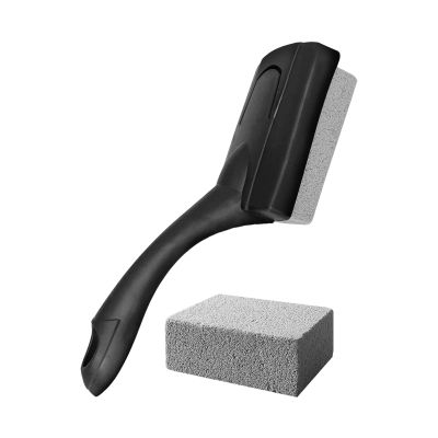 Pumice Stone Brush | Grime Removal Tool | BBQ Cleaning Pumice Stone Brush - for Frying Pans Stovetops Grill Grates Range Hood Filters Camping Stove