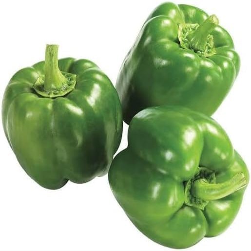 Veena's Paprica Green 500G Green Capsicum 100% Fresh Vegetable Indian Origin