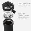 BrMate MultiShaker Blender Shaker Bottle | 100% Leakproof Insulated Stainless Steel | Pre Workout and Protein Shaker Bottle for the Gym | 25oz (Java) view 3
