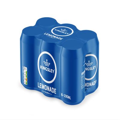 Kingsley Lemonade Original Sparkling Soft Drink 6 x 330ml