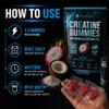 Puretrex Creatine Monohydrate Gummies 5000mg, UK Made Creatine Gummies with BCAA & Electrolytes, Muscle Strength Recovery & Hydration Support, Sugar Free Formula, Arctic Dragon Fruit, 120 Count view 4