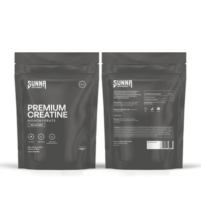 SUNNA SUPPLEMENTS Premium Creatine Monohydrate 150 g Micronised Unflavoured Powder 5 g Per Serving Vegan Food Supplement (30 Servings)