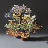 7 Chakra Crystal Tree of Life, Polished Gold Wire Wrapped Bonsai Style with Decorative Base for Good Luck and Spiritual Balance view 4