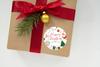 Christmas Chocolate Coins & Sticker Party Favors Kids Party Bag Fillers Festive Holiday Treats Santa gifts Stocking fillers - D4-24 stickers view 3