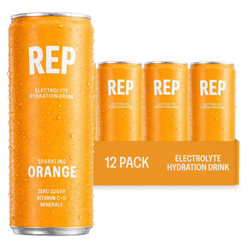 REP Electrolyte Drink | Zero Sugar Electrolytes With Vitamins & Minerals | Vitamin C + D | Magnesium | Low Calorie | Everyday Hydration | 12 x 330ml (Orange)