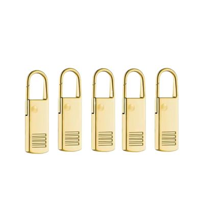 20Pcs Universal Metal Zipper Pull Replacement Instant Repair Head Puller for Clothing Bags DIY Sewing Sliders(Gold)