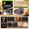 500g Black Sesame Walnut Mulberry Powder - 7 Natural Ingredients with Black Beans, Oats, 10 Bags Individually Packaged, Nutrient-Rich Grain Porridge for Daily Moment, Winter Warming, Relaxation view 4