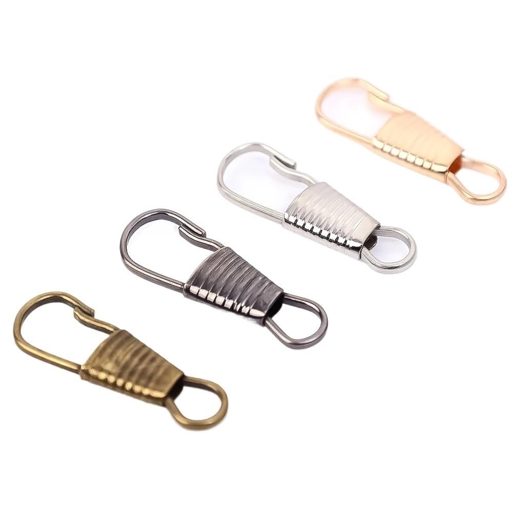 10Pcs Removable Zipper Pull Repair Kit for Damaged Pulls On Travel Bags and Luggage(Brass)
