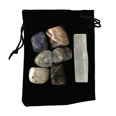 Tumbled Crystals & Selenite Set, Intuition & Spiritual Growth