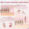 2 in 1 Bikini Trimmer for Women, Dual Head Electric Shaver with LED Display, IPX7 Waterproof Body Pubic Hair Trimmer Rechargeable Womens Electric Razor for Armpit Leg Body Facial Wet & Dry Use view 3