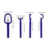 Abaodam Tongue Tip Exercise Tool 4pcs Set for Speech Therapy and Oral Muscle Strengthening Portable Trainer for Adults and Boys and Girls Blue view 2